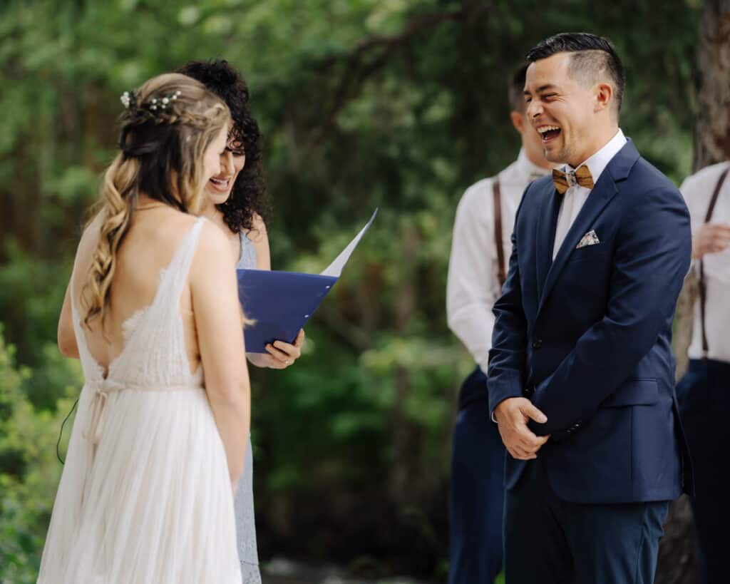 ceremony at blackstone rivers ranch wedding venue