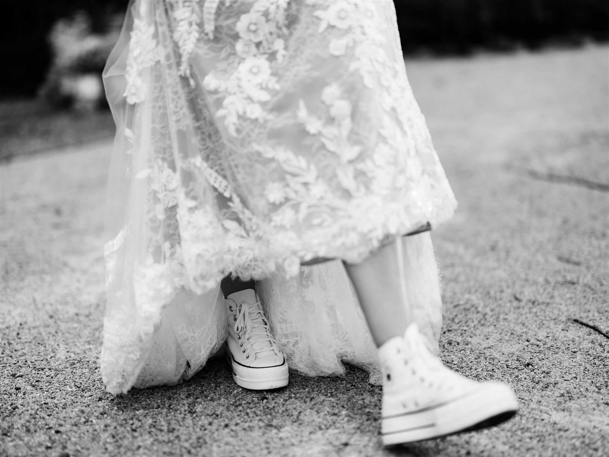 chuck Taylor's wedding dress shoes